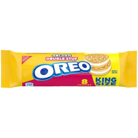 OREO 4 oz. Golden Double Stuf Chocolate Sandwich Cookies - King Size