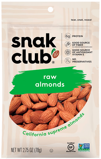 Snak Club® 2.75 oz. Raw Almonds