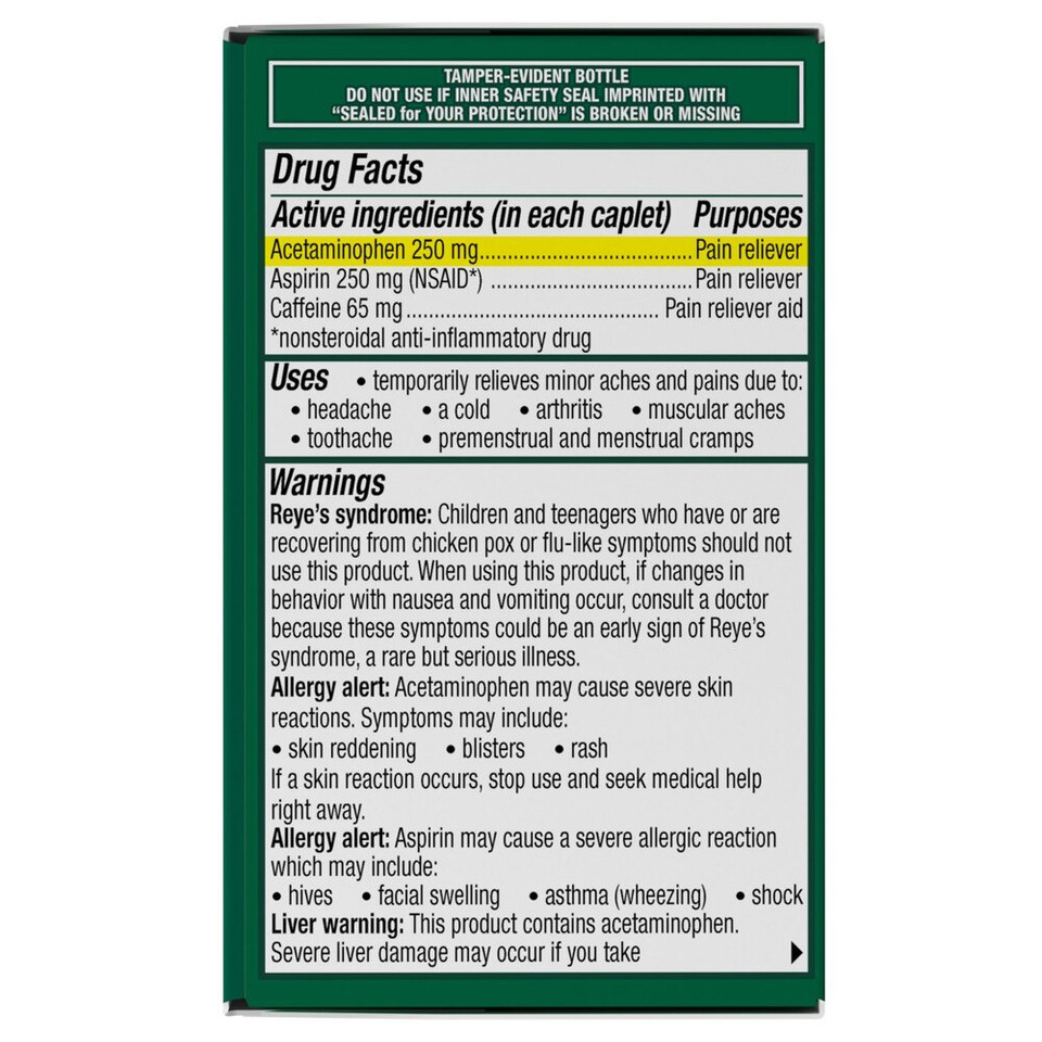 Excedrin Extra Strength Headache Pain Relief Caplets (24 Count)