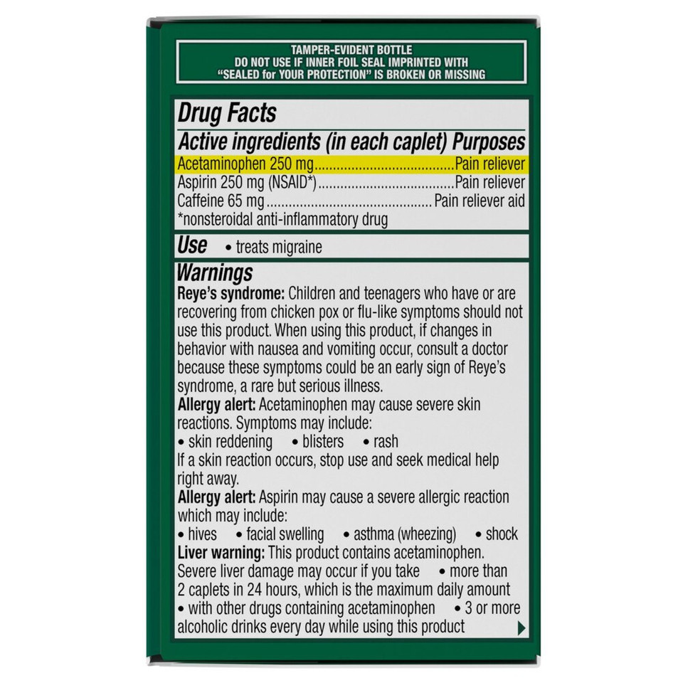 Excedrin Migraine Pain Relief Caplets (24 Count)