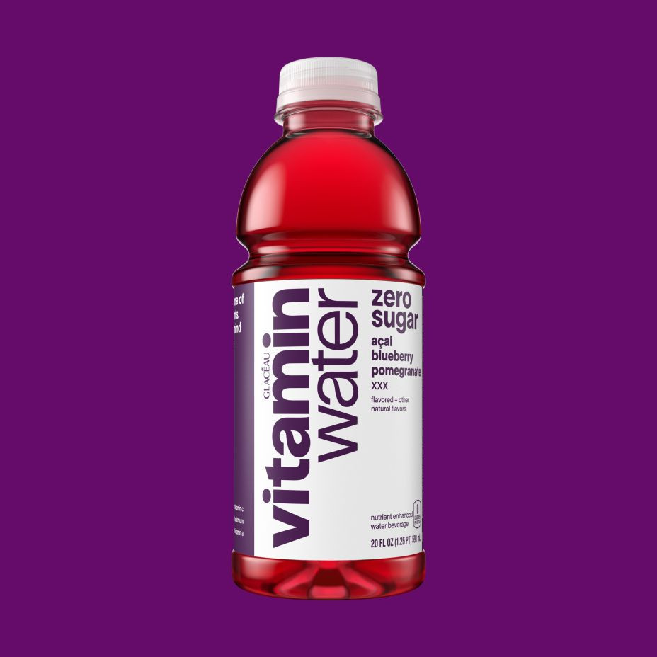 vitaminwater® 20 fl. oz. Zero Sugar Açai blueberry Pomegranate XXX Flavored Water