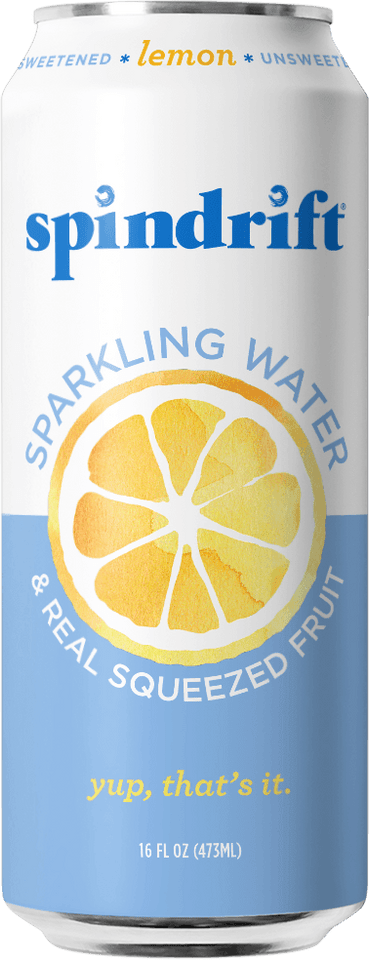 Spindrift 16 fl. oz. Lemon Flavored Sparkling Water Flavored Water