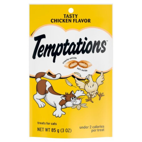 Temptations 3 oz. Chicken Flavor Classic Crunchy and Soft Cat Tasty Treats  Pouch