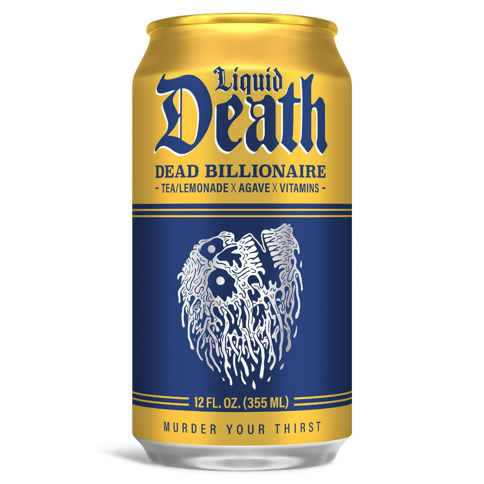 Liquid Death 12 fl oz. Dead Billionaire Half Lemonade Half Black Tea (6 Pack)