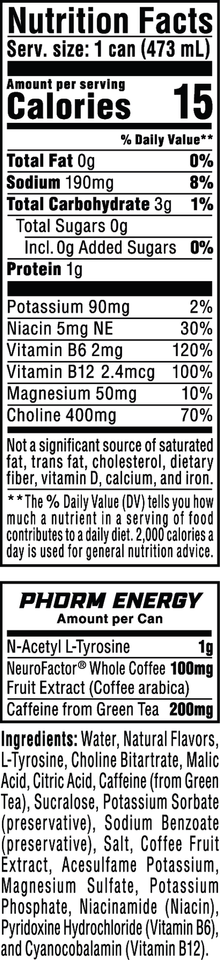 Phorm Energy 16. fl. oz Grape Smash Premium Sugar-Free Energy Drink