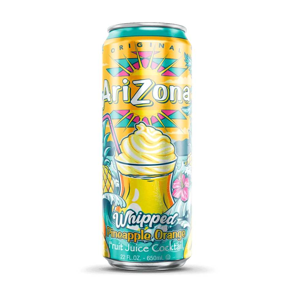 AriZona 22 fl. oz. Whipped Pineapple Orange Fruit Juice Cocktail