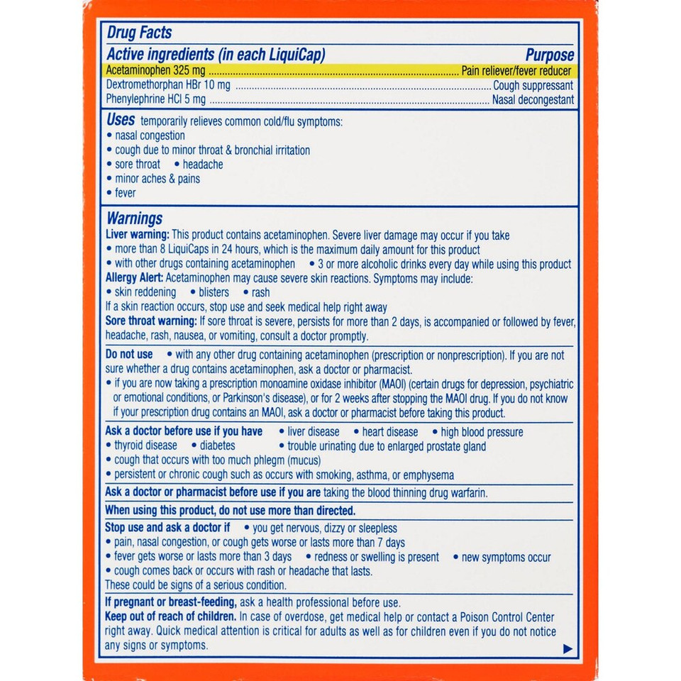 Vicks® Dayquil Cold & Flu Over-the-Counter Medicine (8 Count)