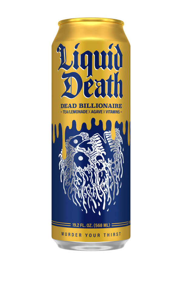 Liquid Death 19.2 fl oz. Dead Billionaire Half Lemonade Half Black Tea