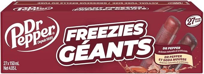 Dr. Pepper 1.50 oz. GIANT Freezies Pops (27 Count)