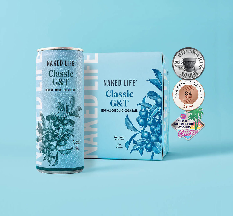 Naked Life 8.4 fl. oz. Classic Gin & Tonic Non-Alcoholic (4 Pack)