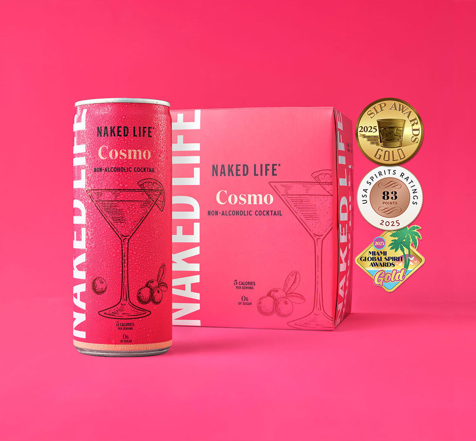 Naked Life 8.4 fl. oz. Cosmo Non-Alcoholic Cocktail (4 Pack)