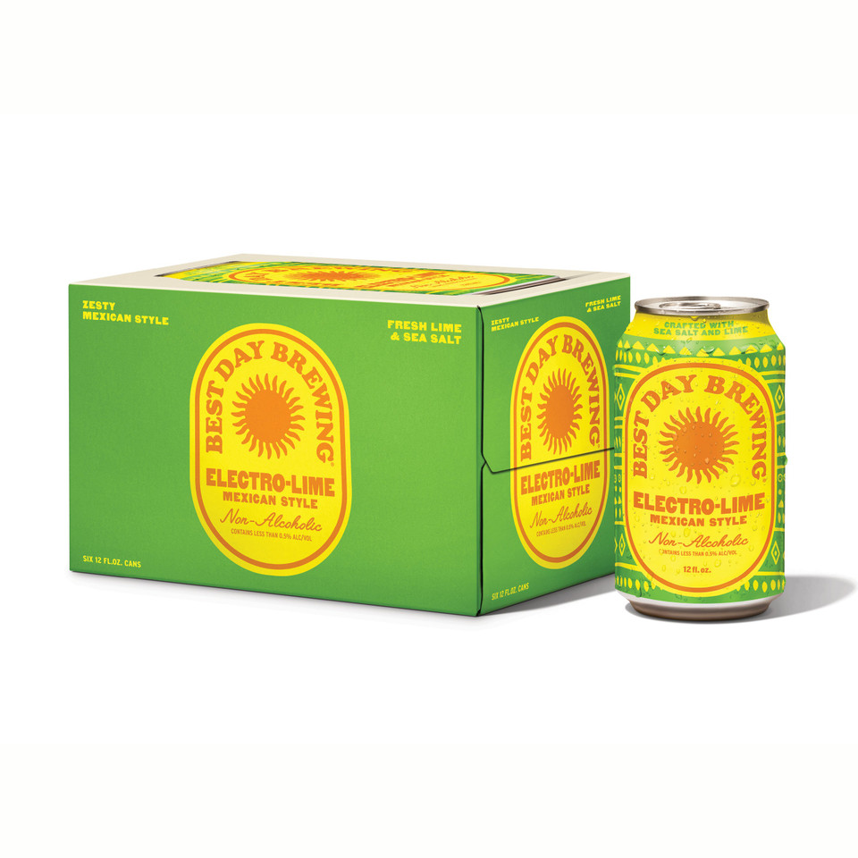 Best Day Brewing 12 fl. oz. Non-Alcoholic Electro-Lime Beer (6 Pack)