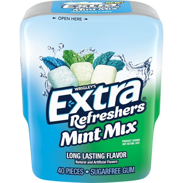 Extra Refreshers Sugar Free Mint Mix Chewing Gum (40 Pieces)