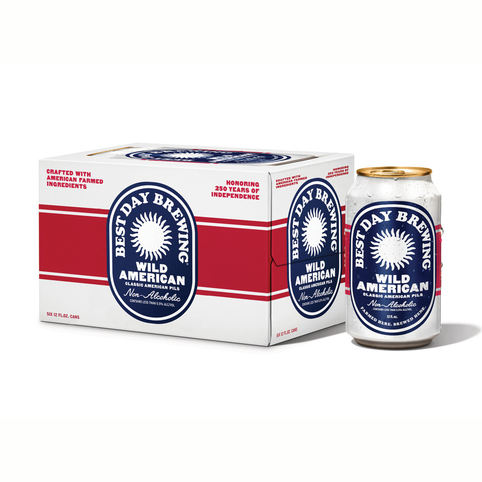 Best Day Brewing 12 fl. oz. Non-Alcoholic Wild American Pilsner (6 Pack)