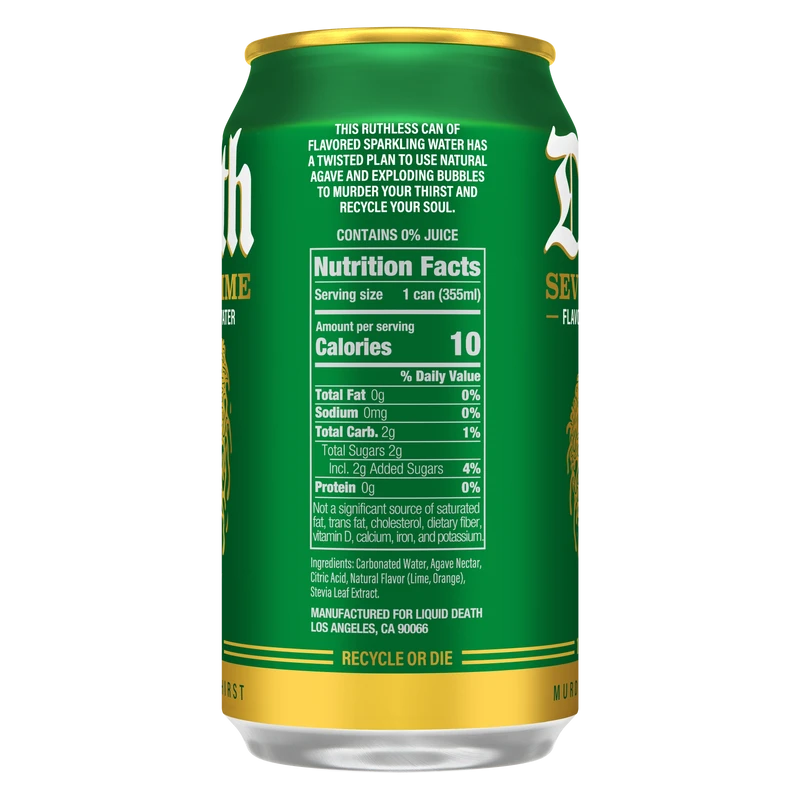 Liquid Death 12 fl oz. Severed Lime Flavored Sparkling Water