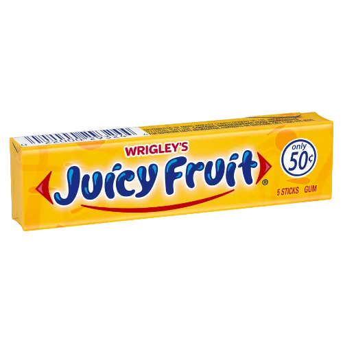 Wrigley's Juicy Fruit Gum (5 Sticks)