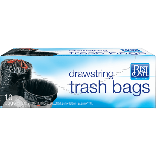 Best Yet® 30 Gal Drawstring Bags (10 Bags)