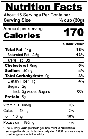 Ferris Nut Co. 16 oz. Roasted & Salted Cashews