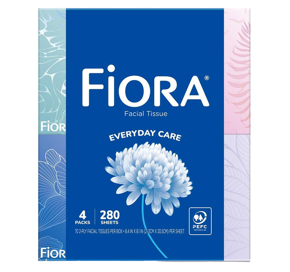 Fiora 4-Pack Facial Tissue (280 Sheets)