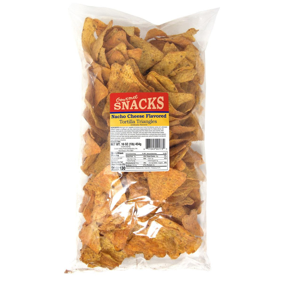 Gourmet Snacks 16 oz. Nacho Cheese Tortilla Triangles