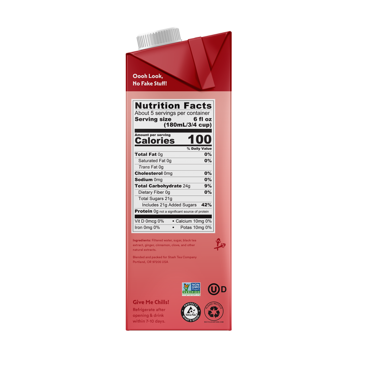 Stash Tea 32 fl. oz. Double Spiced Chai Tea Latte