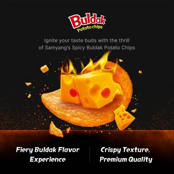 Samyang 4.23 oz. Buldak Quattro Cheese Potato Chips