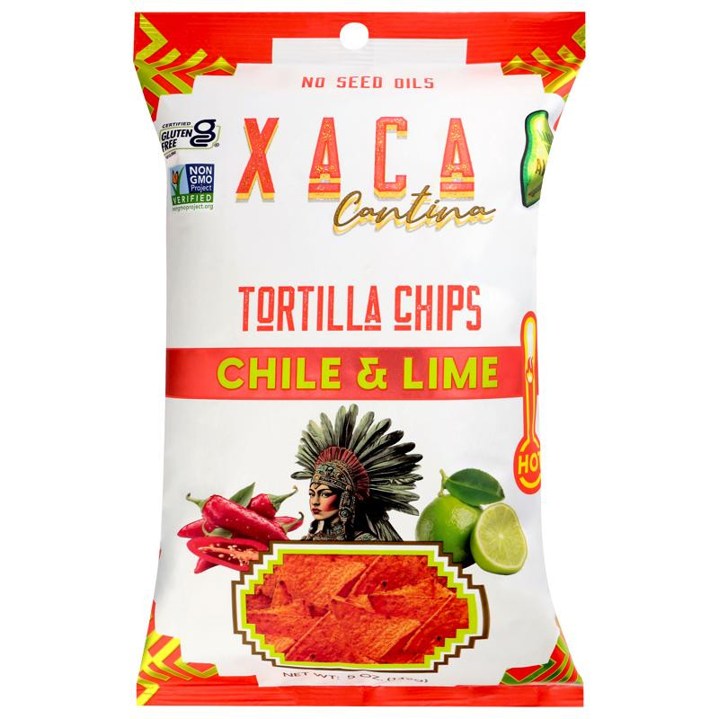 Xaca Cantina 5 oz.  Avocado Oil Chile & Lime Tortilla Chips