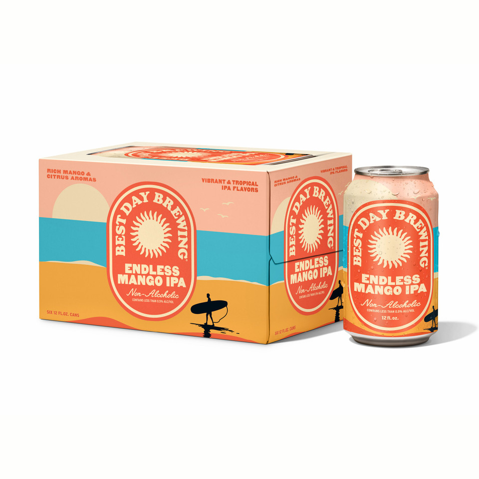Best Day Brewing 12 fl. oz. Non-Alcoholic Endless Mango IPA (6 Pack)