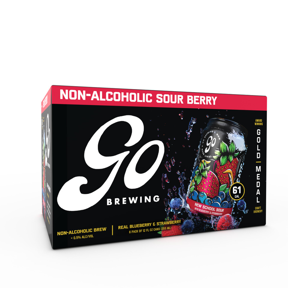 Go Brewing 12 fl. oz. Non-Alcoholic New School Sour Berry (6 Pack)