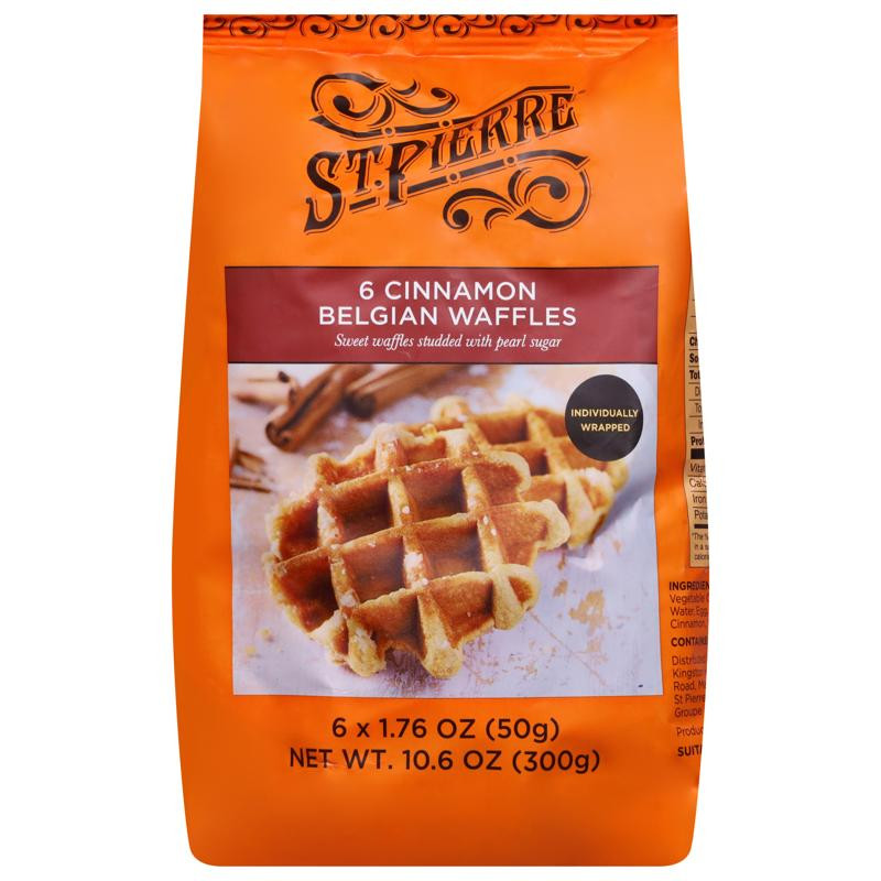 St Pierre 10.6 oz. Belgian Waffles w/ Cinnamon (6 Count)
