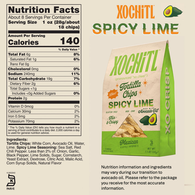 Xochitl 7.5 oz. Spicy Lime Tortilla Chips