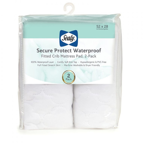 sealy stain defense crib mattress pad