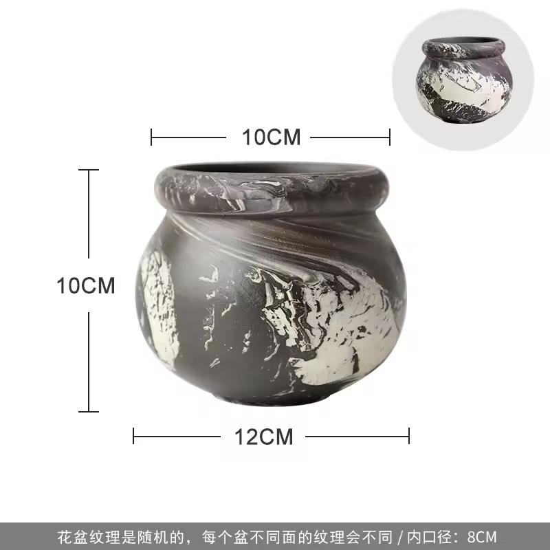 Circular Ceramic Small Flowerpot