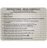 SC09 Air & Vac Pay Instruction Decal 12.25” by 17.25”