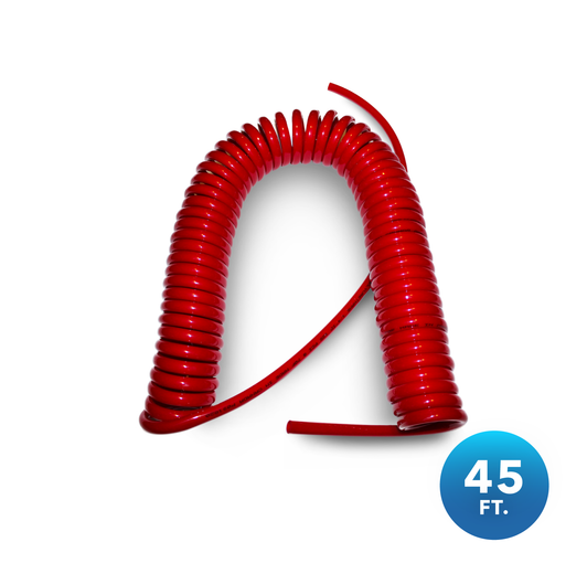 Excel Air Machine 45ft Coil Hose - red