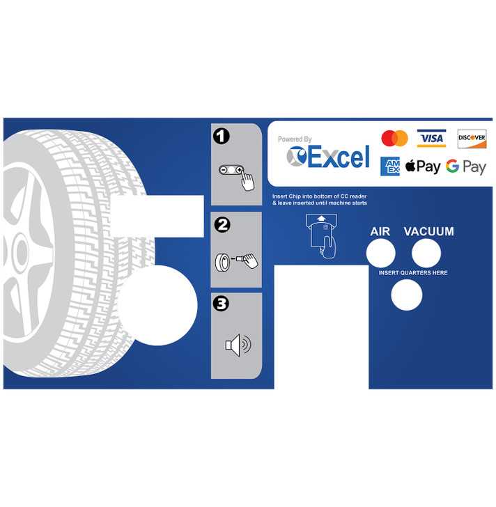 SC09 Air & Vac COIN & CC Hinge Panel Decal 19.75” x 17.5”