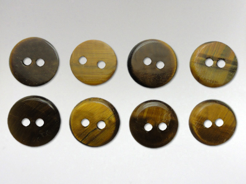 Tiger Shell Button Buttons 10mm - Tiger Eye - Crystal Store Australia