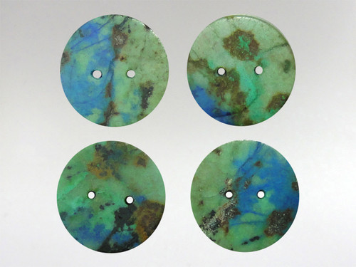 20mm Azurite Malachite buttons - pack of 4.