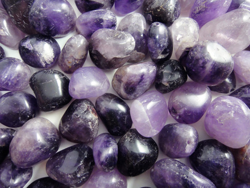 Amethyst olive shaped beads.