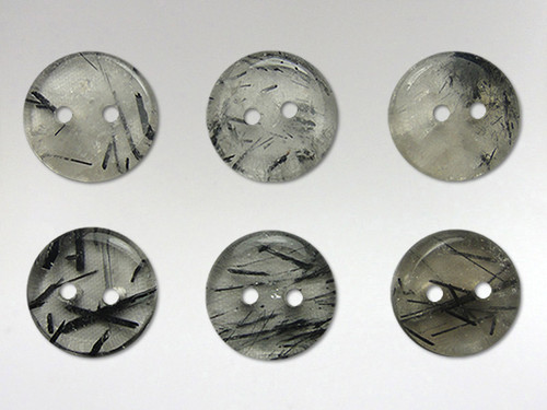 15mm Quartz Tourmalinated buttons - pack of 6.