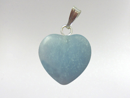 Angelite 15mm heart pendant.