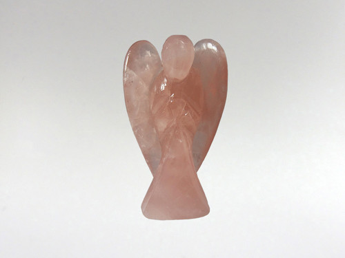 Beautiful small rose quartz angel.