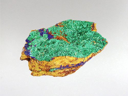 mainly malachite with azurite layer