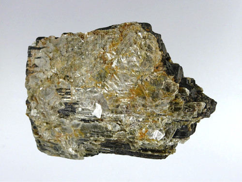 Black Tourmaline specimen with mica naturally ingrained