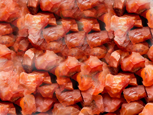 250g bag of rough carnelian.