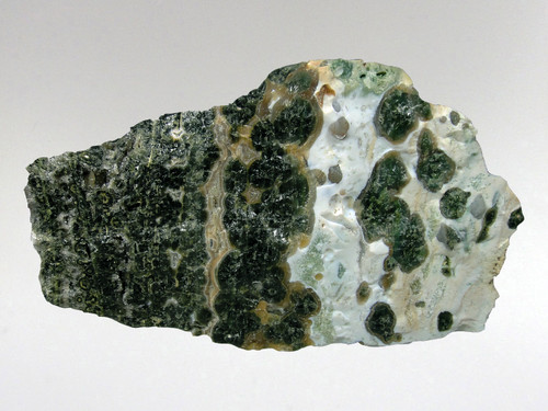 Stunning shades of green and white in this orbicular jasper.