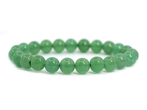 10mm Round Bead Bracelet - Green Aventurine