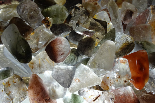 Quartz Inclusion Tumbled Stone 250g 