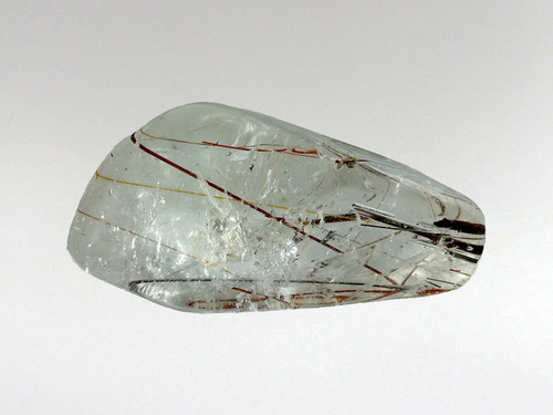 Stunning rutile in this quartz inclusion tumble.