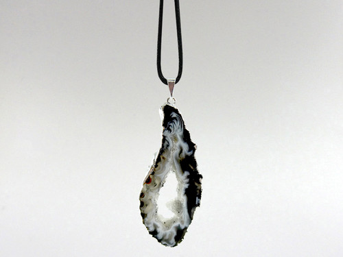 Beautiful crystalline agate pendant